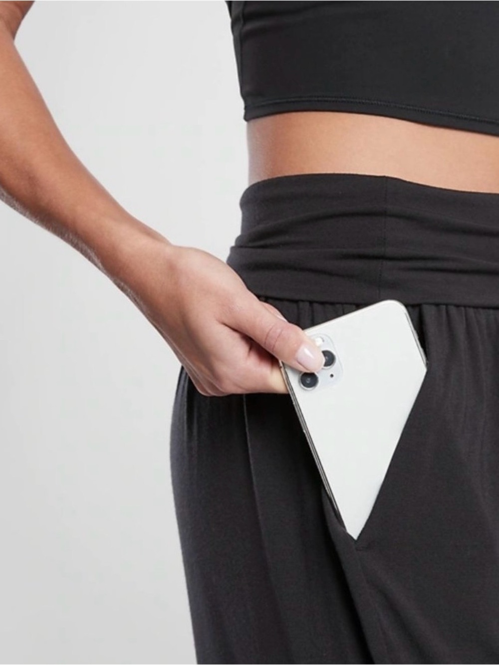 Athleta Wide Leg Black Studio Pants - Picture 4 of 9